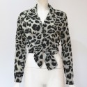 Women's Blouse Long Sleeve Printed Leopard Ounce Painted