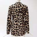 Women's Blouse Long Sleeve Printed Leopard Ounce Painted