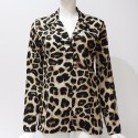 Women's Blouse Long Sleeve Printed Leopard Ounce Painted