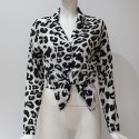 Women's Blouse Long Sleeve Printed Leopard Ounce Painted