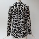 Women's Blouse Long Sleeve Printed Leopard Ounce Painted