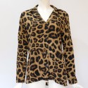 Women's Blouse Long Sleeve Printed Leopard Ounce Painted