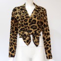 Women's Blouse Long Sleeve Printed Leopard Ounce Painted