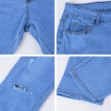 Calça Jeans Masculina Estilo Casual Skinny Nova Moda Rasgada