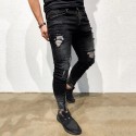 Calça Masculina Novo Jeans Estilo Rasgada Para Festa