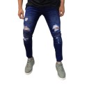 Calça Masculina Novo Jeans Estilo Rasgada Para Festa