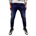 Calça Masculina Novo Jeans Estilo Rasgada Para Festa