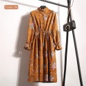 Women's Floral Dress Long Sleeve Printed Striped