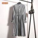 Vestido Florido Feminino Manga Longa Estampado Listrado