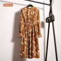 Women's Floral Dress Long Sleeve Printed Striped