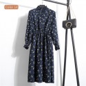 Vestido Florido Feminino Manga Longa Estampado Listrado