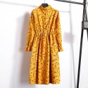 Women's Floral Dress Long Sleeve Printed Striped