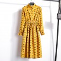 Vestido Florido Feminino Manga Longa Estampado Listrado