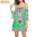 Women's Print Dress Short Sleeve Casual Style Beachwear