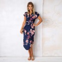 Vestido Feminino Estampado Floral Sexy Linda Coleção Verão