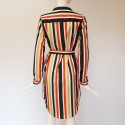 Striped Print Dress New Women's Collection With Bow