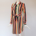 Striped Print Dress New Women's Collection With Bow