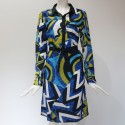 Striped Print Dress New Women's Collection With Bow