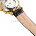 Watch Elegant Black Gold Luxury Men's Automatic Leather