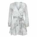 Women's Vintage Chiffon long sleeve dress for outdoor party