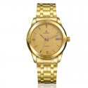 Relógio Clássico Masculino Cor Ouro Dourado Elegante Formal Automático