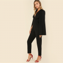 Women's elegant black luxury jumpsuit with meeting Blazer cover