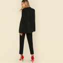 Women's elegant black luxury jumpsuit with meeting Blazer cover