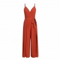 Women's long style sophisticated and Casual waist lace jumpsuit
