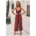 Women's long style sophisticated and Casual waist lace jumpsuit