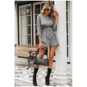 Women's jumpsuit short Social fashion Long sleeve office