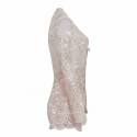 Women's jumpsuit in sequin and lace haute couture Super elegant