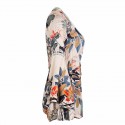 Women's Floral print short jumpsuit long sleeve puffy Deconte V