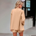 Women's set with Short and Casual Beige Brown Super Elegant Blazer