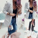 Women's Social Blazer striped black elegant Formal fashion office