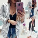 Women's Social Blazer striped black elegant Formal fashion office