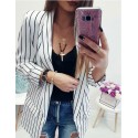 Women's Social Blazer striped black elegant Formal fashion office