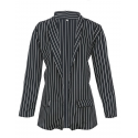 Women's Social Blazer striped black elegant Formal fashion office