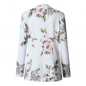 Women's white Floral Casual long sleeve basic Blazer