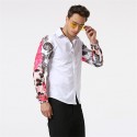 Social Shirt Long Sleeve Men's Print Style Ballads Fashion