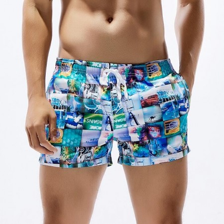 Short print and colorful summer fashion men's Beach Shortinho