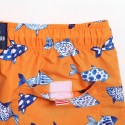 Bermuda Masculina Peixinhos Estampado Laranjado Moda Praia