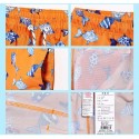 Men's Bermuda fish print orange swimwear