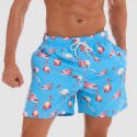 Bermuda Masculina Estampada Floral e Abacaxi Moda Batedeira do Verão