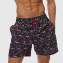 Bermuda Masculina Estampada Floral e Abacaxi Moda Batedeira do Verão