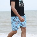 Men's Short pattern cartoon scribble Blue clear shark