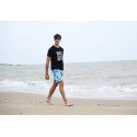 Men's Short pattern cartoon scribble Blue clear shark