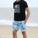 Men's Short pattern cartoon scribble Blue clear shark