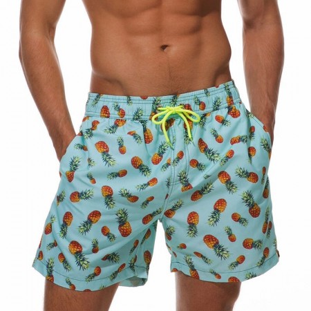 Bermuda Casual com Desenhos de Frutas Masculino Moda Verão