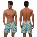 Bermuda Casual com Desenhos de Frutas Masculino Moda Verão