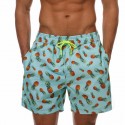 Bermuda Casual com Desenhos de Frutas Masculino Moda Verão